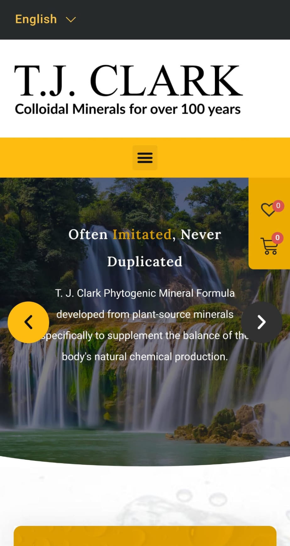 Mobile Website von T.J. Clark Europe